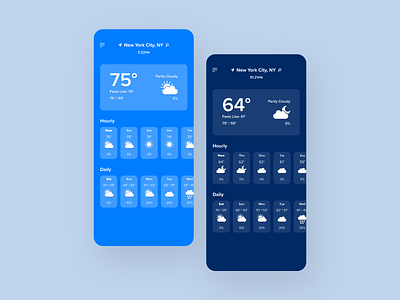 Weather App 100 days of ui 100daysofui daily ui daily ui challenge dailyui dailyuichallenge mobile app mobile ui ui design weather weather app weather forecast