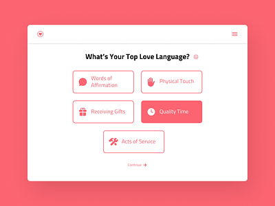 Love Language 100 days of ui 100daysofui daily ui daily ui challenge dailyui dailyuichallenge love languages select user type ui design user type web design website