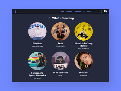 Music Trends 100 days of ui 100daysofui daily ui daily ui challenge dailyui dailyuichallenge music trending ui design web design website