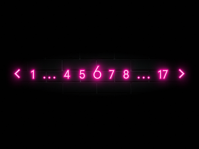 Neon Sign Pagination 100 days of ui 100daysofui daily ui daily ui challenge dailyui dailyuichallenge neon neon sign pagination ui design