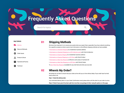 FAQ Page 100 days of ui 100daysofui daily ui daily ui challenge dailyui dailyuichallenge ecommerce faq frequently asked questions ui design web design website
