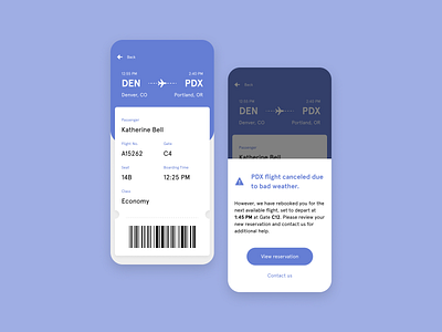 Daily UX Writing - Day 1 canceled flight daily ux writing flight mobile mobile app travel ui design ux writing