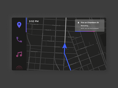 Daily UX Writing - Day 6 alert car interface daily ux writing navigation ui design ux writing