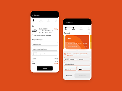 Daily UX Writing - Day 9 car rental card checkout daily ux writing mobile payment payment error ui design ux writing ux writing challenge