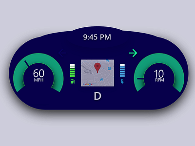 034 - Car Interface car car dashboard car interface dailyui dashboad design interface ui ui template ux