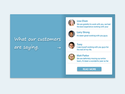 039 - Testimonials dailyui design dribble front end front end frontend testimonial testimonials testimony ui ui template ux web web design webdesign website website design