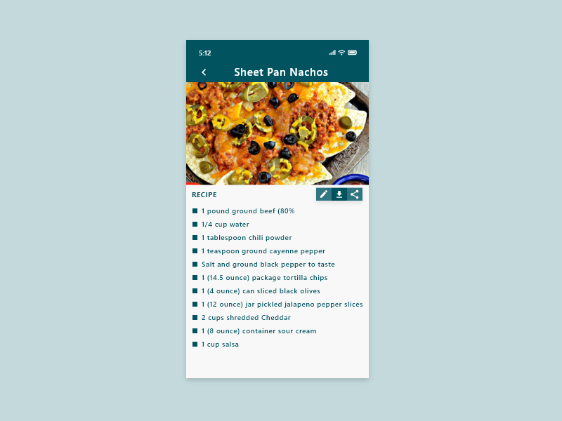 040 - Recipe recipe recipe app app ui mobile design mobile ui mobile app design mobile app mobile app front-end front end frontend design ui template ux ui dribble dailyui