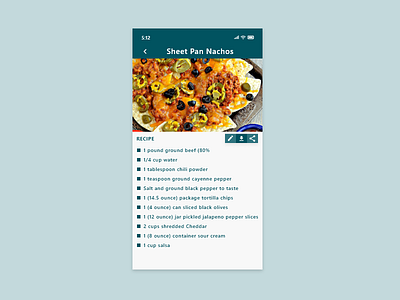 040 - Recipe app app ui dailyui design dribble front end front end frontend mobile mobile app mobile app design mobile design mobile ui recipe recipe app ui ui template ux