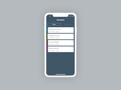 071 Schedule app daily ui dailyui design dribbble front end front end frontend mobile mobile app mobile app design mobile ui ui ui template ux