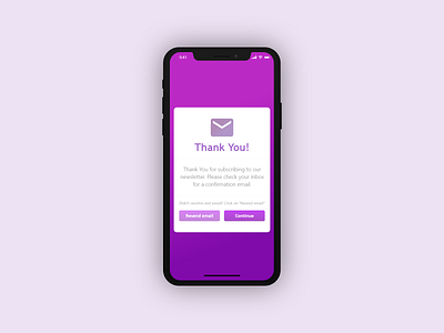 077 Thank You daily 100 challenge daily ui dailyui design dribbble front end front end frontend mobile mobile app mobile app design mobile design mobile ui thank you thankyou ui ui template ux