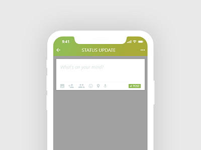 081 - Status Update app daily ui daily ui challenge dailyui dribbble front end frontend mobile mobile app mobile app design mobile design mobile ui status update ui ui template ux