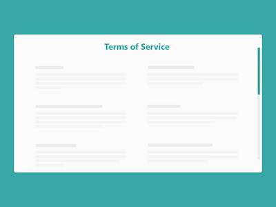 089 - Terms of Service daily ui dailyui design dribbble template terms of service ui ui template ux web web template webdesign website design