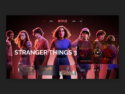 Netflix Concept UI (Shots for Practice) adobe xd adobexd dark ui design designer junior lucifer netflix red strangerthings ui ui ux uidesign uiux ux ui webdesign website website design xd xd design