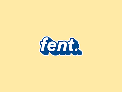 fentlogo clean logo sticker