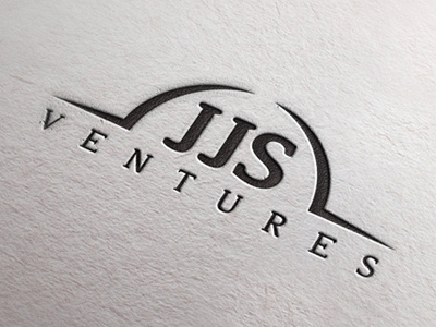 JJS Ventures Logo black branding clean identity letterpress logo design mark minimal nemanja fent print texture vector