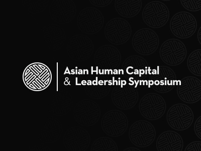 Asian Human Capital shape strokes circle identity pattern branding symbol simple logo clean logo design strong