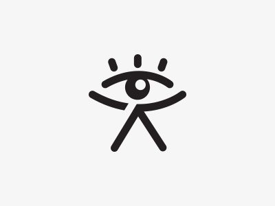Vision clean concept design eye human lines logo logo design simple vision