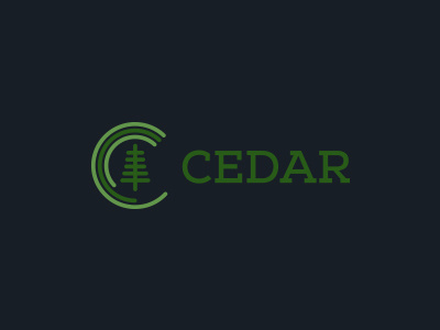 Cedar research analytic branding cedar circle clean concept green icon logo research tree vector