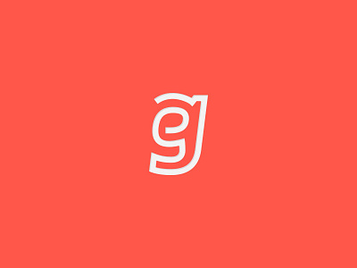 eg curves eg letter lines logo modern monogram orange simple white