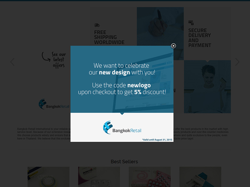 Bangkok Retail redesign logo redesign landing minimal flat ad pop-up clean layout wip webdesign website
