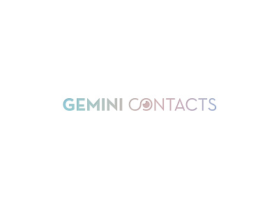 GEMINI color contact eye gradient lenses logo luxury negative space simple sophistication