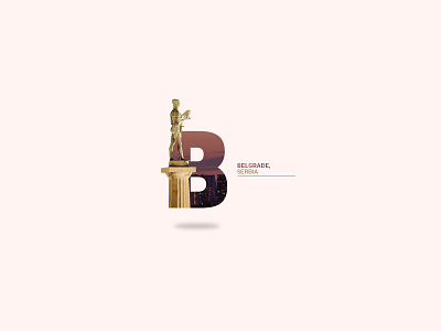 Belgrade b belgrade beograd city design gold letter logo photography serbia simple web