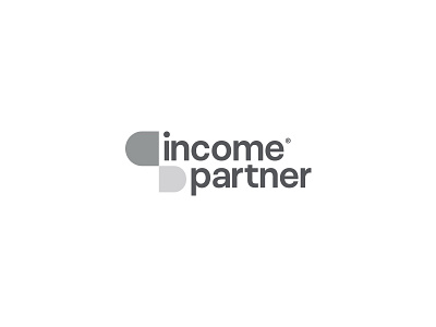 Income Partner abstract bold corporate gray logo modern simple