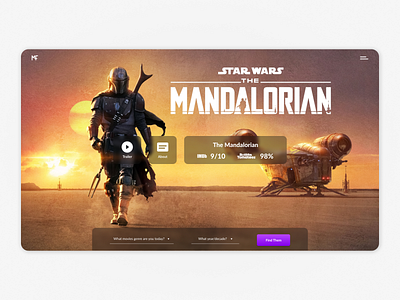 Star Wars: Mandalorian android dark design interface mandalorian mobile star wars starwars ui uiux ux web webdesign webpage website