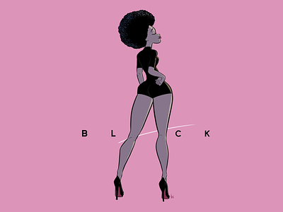 BLACK afro black characterdesign design digitalart highheel illustration woman