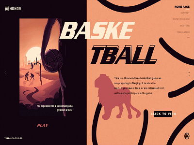 Visual communication illustration about basketball