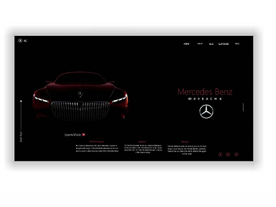 Landing page for mercedes benz maybac 6