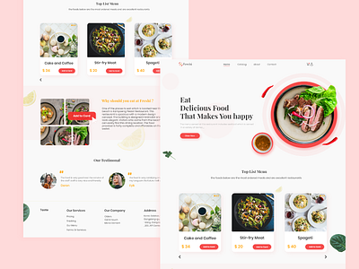 Landing Page Design - freshi app clean clean ui design flat landing page landing page design minimal ui ui ux ui design web webdesign website website design white