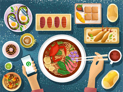 Gofood Food Illustration