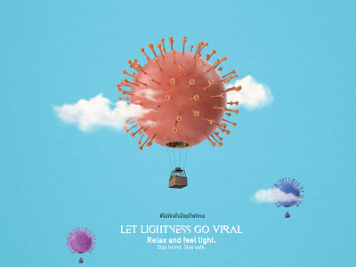 Let Fly dribbble air balloon branding covid 19 design facebook ad illustration minimalism social media typography