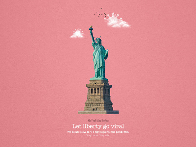 Let Liberty advertising branding campaign covid 19 design facebook ad illustration minimalism social media statue of liberty