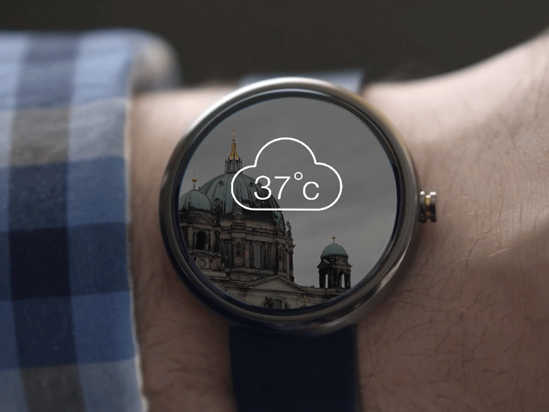 Android Wear - Rainy Weather Animation