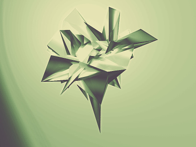 Facets Experiment I 3d bucky cinema4d displacer experiment facets green low platonic poly polygons render