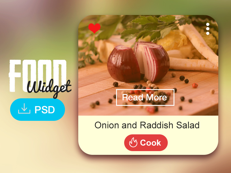 Food Widget (Freebie) food widget psd free download freebie ui ux cooking foodie web read