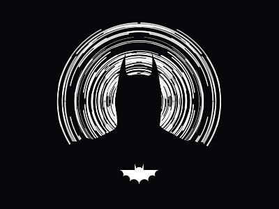 The Dark Knight art batman black and white comic cover dark game illustration movie night poster silhouette