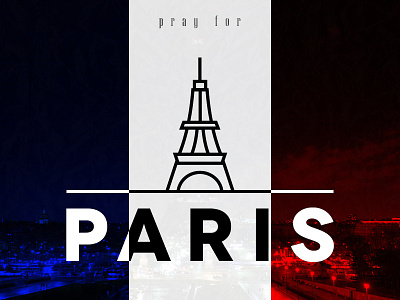 Pray for Paris attack eiffel icon illustration lights minimal paris pray shooting terror tower typography