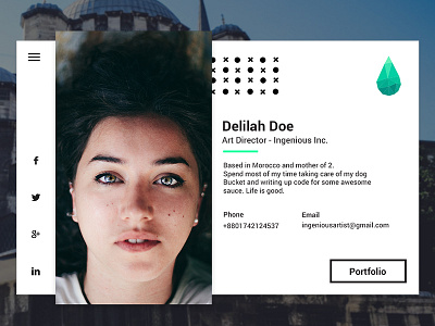 Material Design Vcard