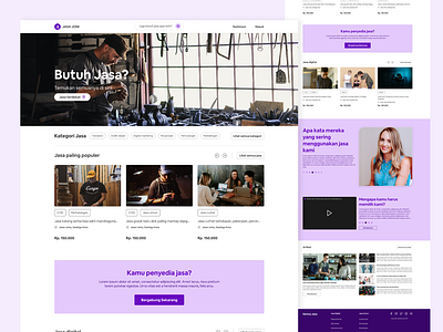 Jasa Joni - Service landing page explore homepage landingpage servicelandingpage ui uiux uiuxdesign webdesign weblanding
