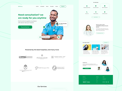 Docall - Health online consultation animation exploration explore health healthy landingpage medical medicare medicine ui uidesign uiux webdesign weblanding