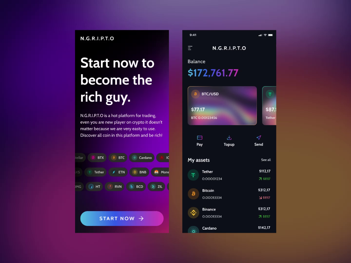 N.G.R.I.P.T.O Trading apps animation by Tyan for Maccario Lab on Dribbble