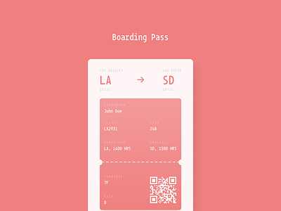 Boarding Pass Design