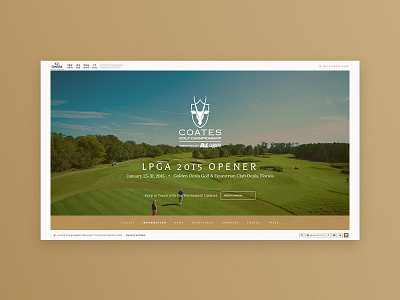 Coates Dribbble design golf lpga website