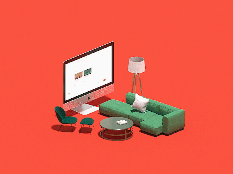 Furnish Gif 3d animation 3d art 3dsmax corona render rendering