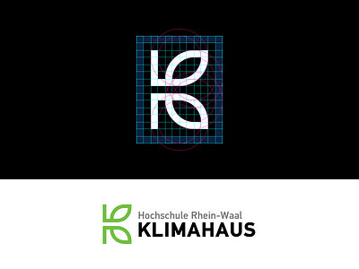 HSRW Klimahaus Logo branding climate identity leaves logo logotype type typography