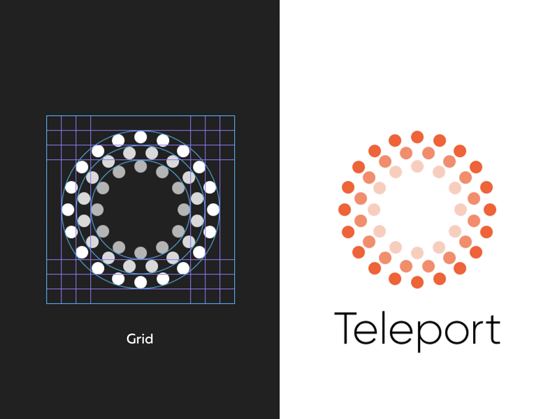Teleport Logo branding circle circles icon identity logo logotype portal teleport