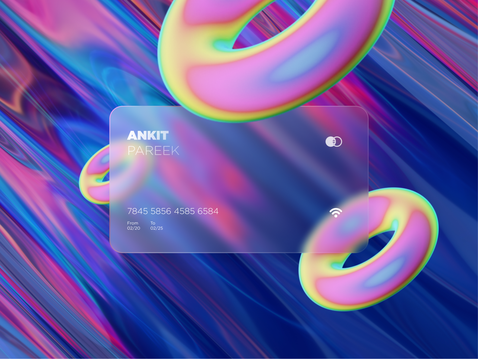 Pay Card | Glassmorphism by Ankit Pareek on Dribbble